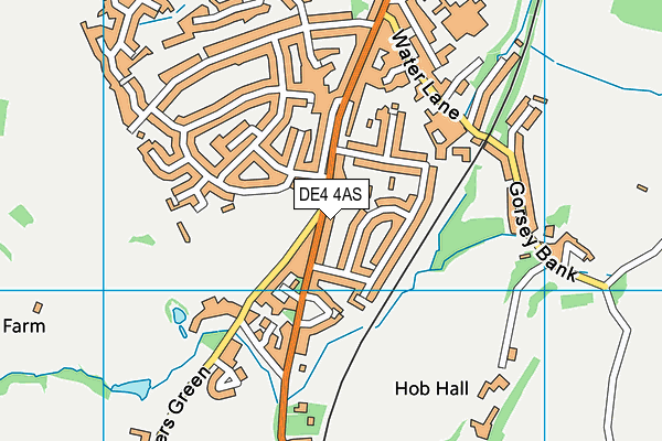 DE4 4AS map - OS VectorMap District (Ordnance Survey)