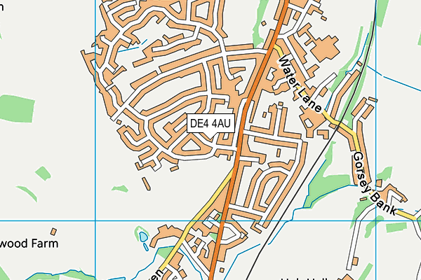 DE4 4AU map - OS VectorMap District (Ordnance Survey)