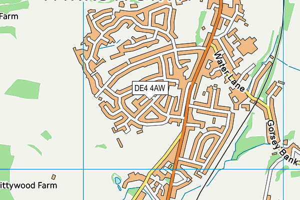 DE4 4AW map - OS VectorMap District (Ordnance Survey)