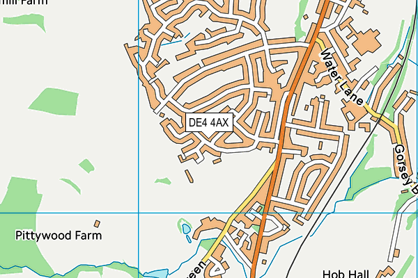 DE4 4AX map - OS VectorMap District (Ordnance Survey)