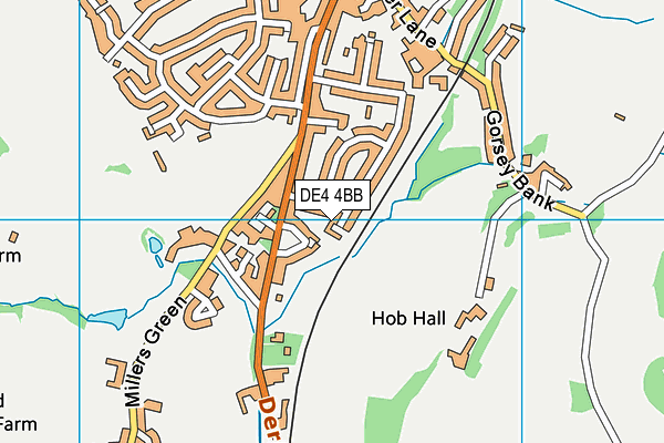DE4 4BB map - OS VectorMap District (Ordnance Survey)