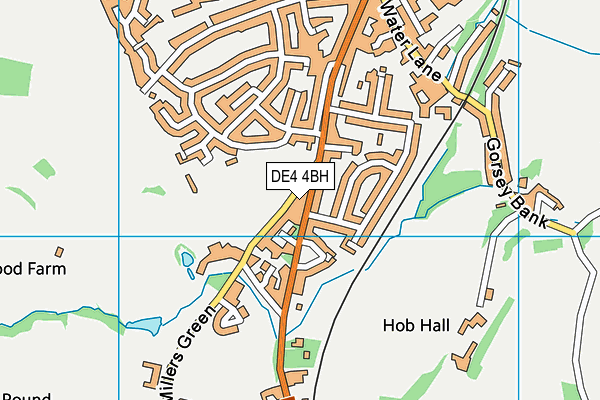 DE4 4BH map - OS VectorMap District (Ordnance Survey)