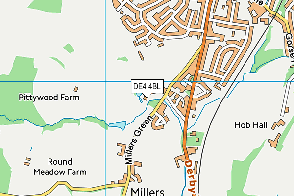 DE4 4BL map - OS VectorMap District (Ordnance Survey)