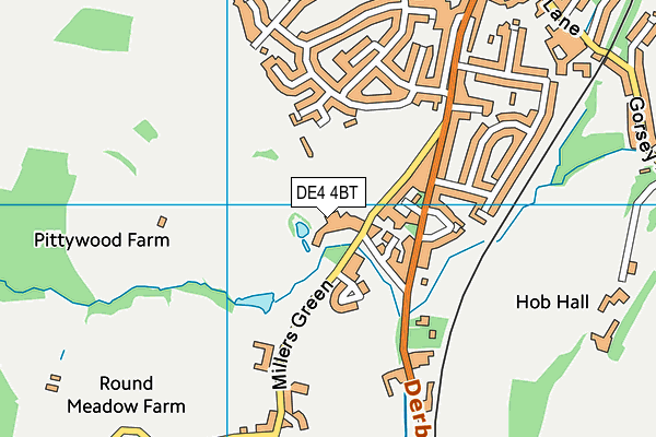 DE4 4BT map - OS VectorMap District (Ordnance Survey)