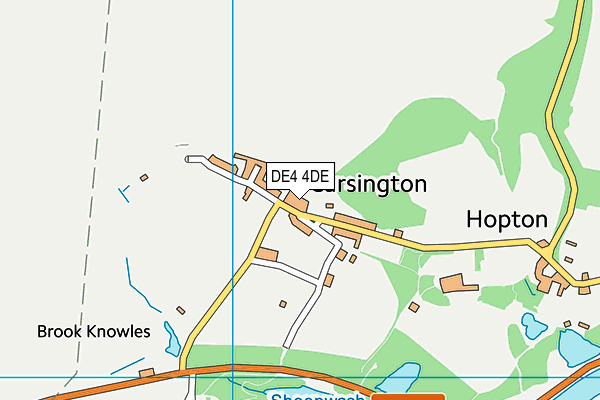 Carsington and Hopton Primary School map (DE4 4DE) - OS VectorMap District (Ordnance Survey)