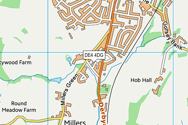 DE4 4DG map - OS VectorMap District (Ordnance Survey)