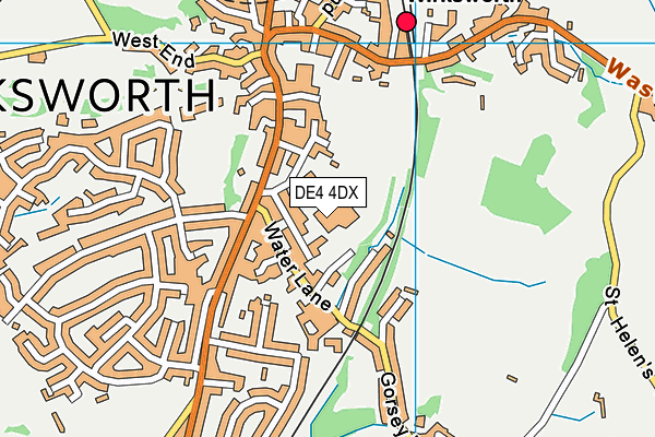 Anthony Gell School map (DE4 4DX) - OS VectorMap District (Ordnance Survey)
