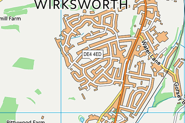 DE4 4ED map - OS VectorMap District (Ordnance Survey)