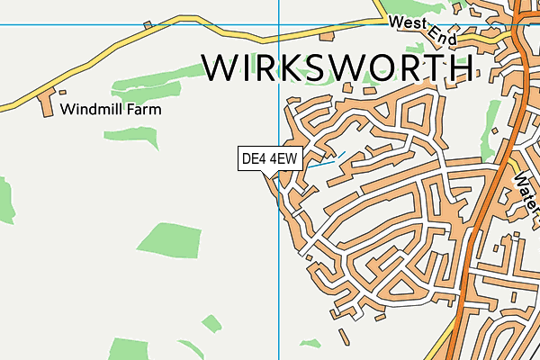 DE4 4EW map - OS VectorMap District (Ordnance Survey)