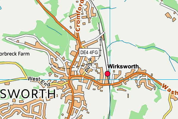 Map of HAARLEM OF WIRKSWORTH LIMITED at district scale