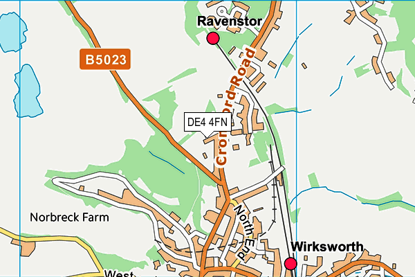 DE4 4FN map - OS VectorMap District (Ordnance Survey)