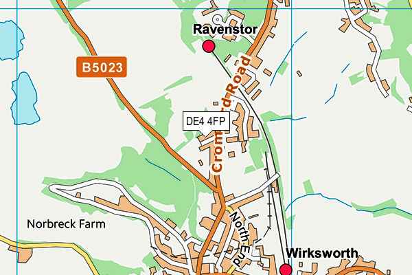 DE4 4FP map - OS VectorMap District (Ordnance Survey)