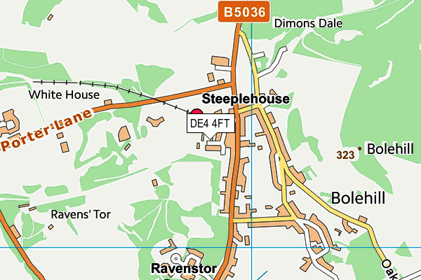DE4 4FT map - OS VectorMap District (Ordnance Survey)