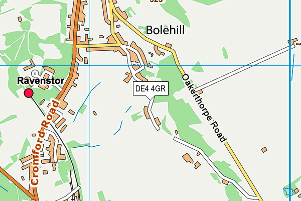 DE4 4GR map - OS VectorMap District (Ordnance Survey)