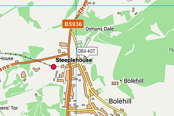 DE4 4GT map - OS VectorMap District (Ordnance Survey)