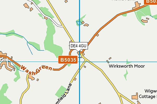 DE4 4GU map - OS VectorMap District (Ordnance Survey)