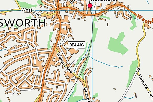 Wirksworth Leisure Centre map (DE4 4JG) - OS VectorMap District (Ordnance Survey)