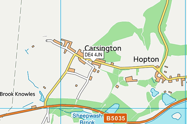 DE4 4JN map - OS VectorMap District (Ordnance Survey)