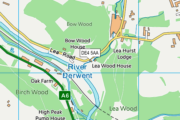 DE4 5AA map - OS VectorMap District (Ordnance Survey)