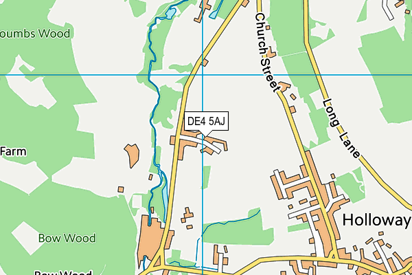 DE4 5AJ map - OS VectorMap District (Ordnance Survey)