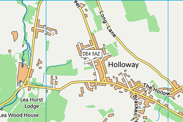 DE4 5AZ map - OS VectorMap District (Ordnance Survey)