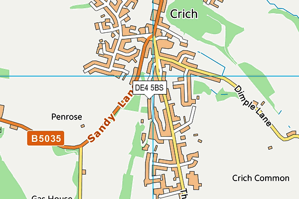 DE4 5BS map - OS VectorMap District (Ordnance Survey)