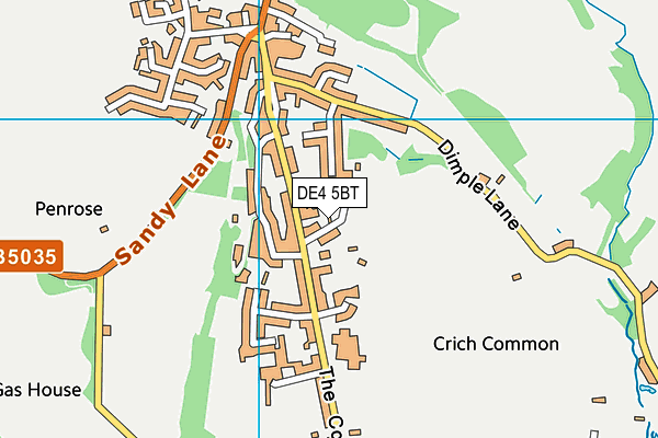 DE4 5BT map - OS VectorMap District (Ordnance Survey)