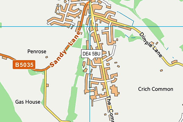 DE4 5BU map - OS VectorMap District (Ordnance Survey)