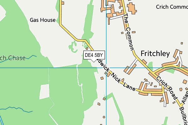 DE4 5BY map - OS VectorMap District (Ordnance Survey)