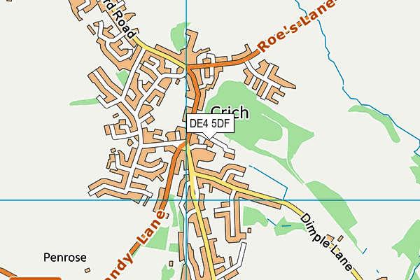 Crich Junior School map (DE4 5DF) - OS VectorMap District (Ordnance Survey)