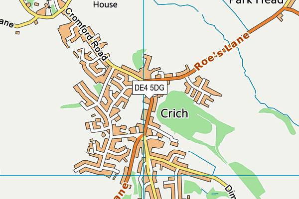 Crich Church of England Infant School map (DE4 5DG) - OS VectorMap District (Ordnance Survey)