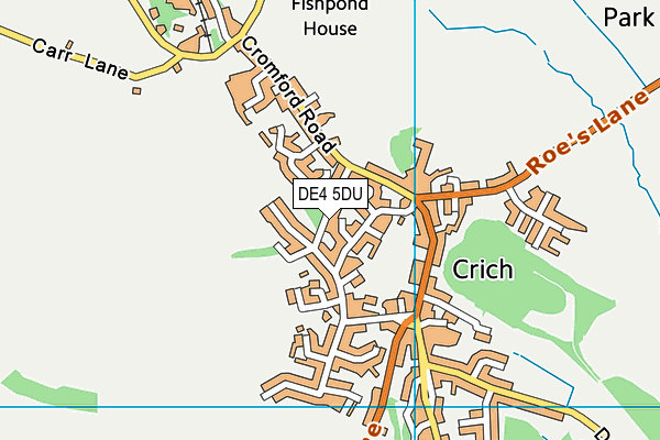 DE4 5DU map - OS VectorMap District (Ordnance Survey)