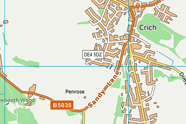 DE4 5DZ map - OS VectorMap District (Ordnance Survey)