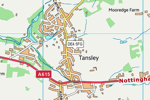 Tansley Primary School map (DE4 5FG) - OS VectorMap District (Ordnance Survey)