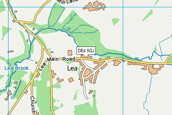 Lea Green Learning And Development Centre map (DE4 5GJ) - OS VectorMap District (Ordnance Survey)