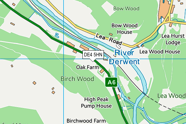DE4 5HN map - OS VectorMap District (Ordnance Survey)
