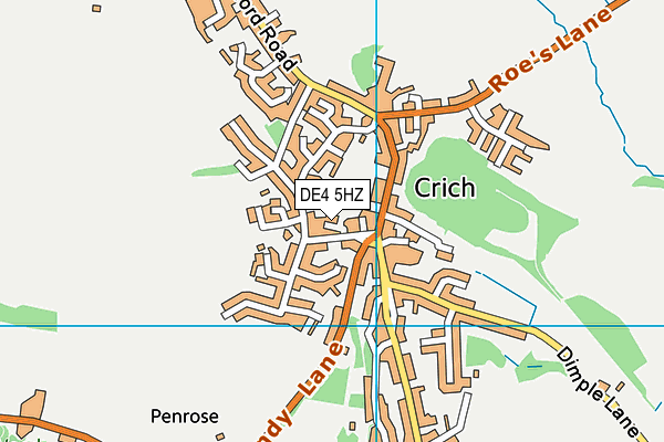 DE4 5HZ map - OS VectorMap District (Ordnance Survey)