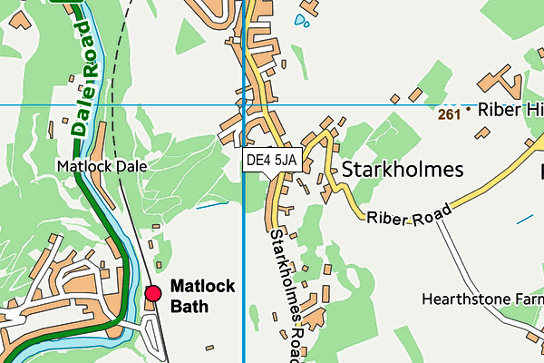 DE4 5JA map - OS VectorMap District (Ordnance Survey)