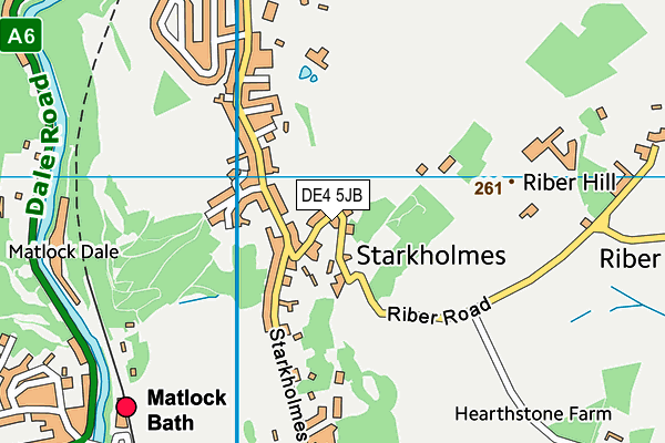 DE4 5JB map - OS VectorMap District (Ordnance Survey)