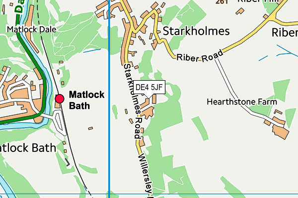 DE4 5JF map - OS VectorMap District (Ordnance Survey)