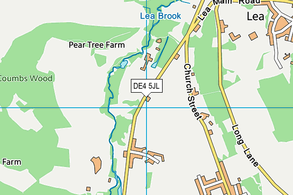 DE4 5JL map - OS VectorMap District (Ordnance Survey)