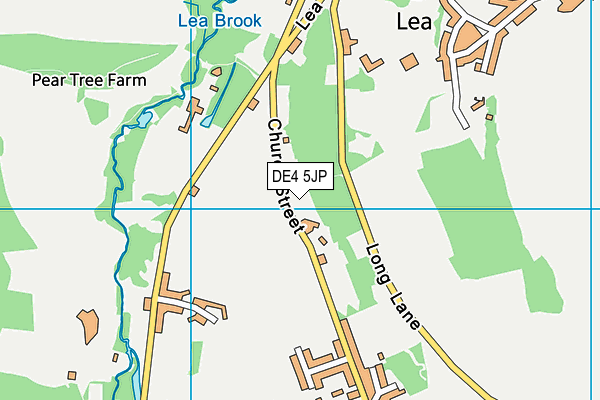 Lea Primary School map (DE4 5JP) - OS VectorMap District (Ordnance Survey)