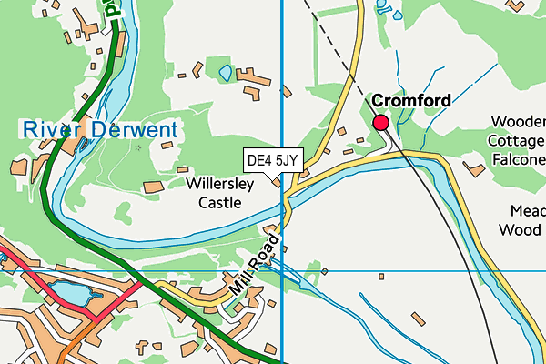 DE4 5JY map - OS VectorMap District (Ordnance Survey)
