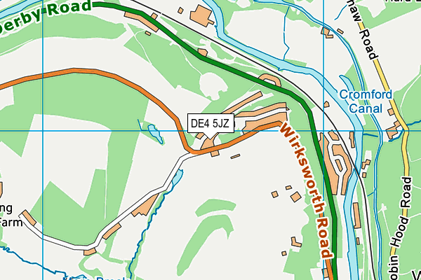 DE4 5JZ map - OS VectorMap District (Ordnance Survey)