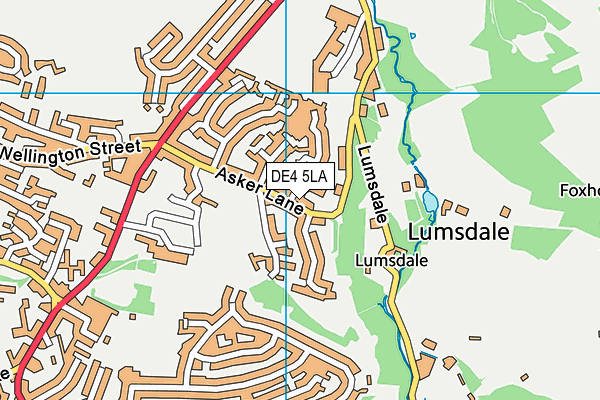 DE4 5LA map - OS VectorMap District (Ordnance Survey)