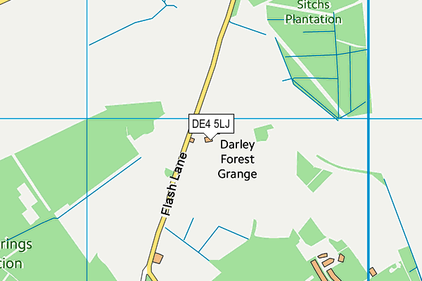 DE4 5LJ map - OS VectorMap District (Ordnance Survey)