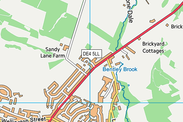 DE4 5LL map - OS VectorMap District (Ordnance Survey)