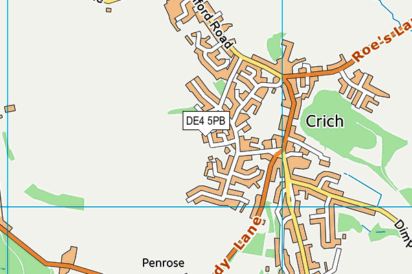 DE4 5PB map - OS VectorMap District (Ordnance Survey)