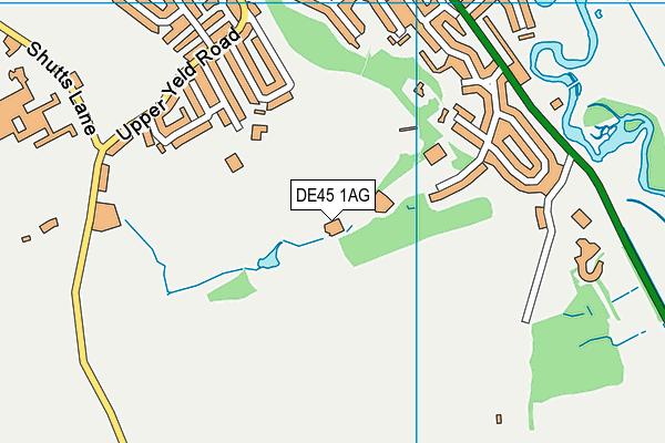 DE45 1AG map - OS VectorMap District (Ordnance Survey)