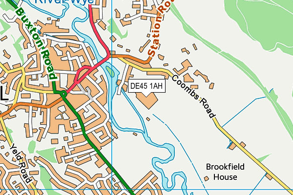DE45 1AH map - OS VectorMap District (Ordnance Survey)